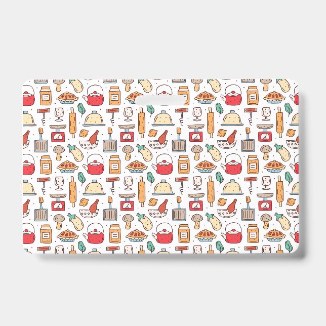 Chef Gift | No One Who Cooks Alone ID Badge (Front)