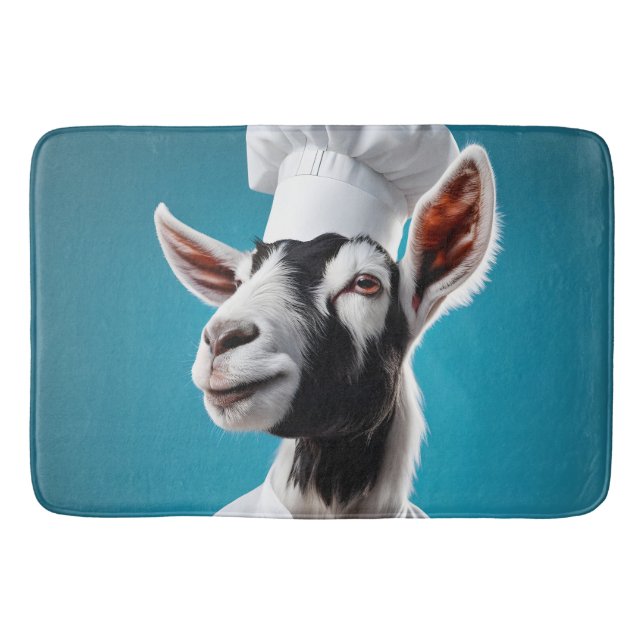 Chef Goat Bath Mat (Front)