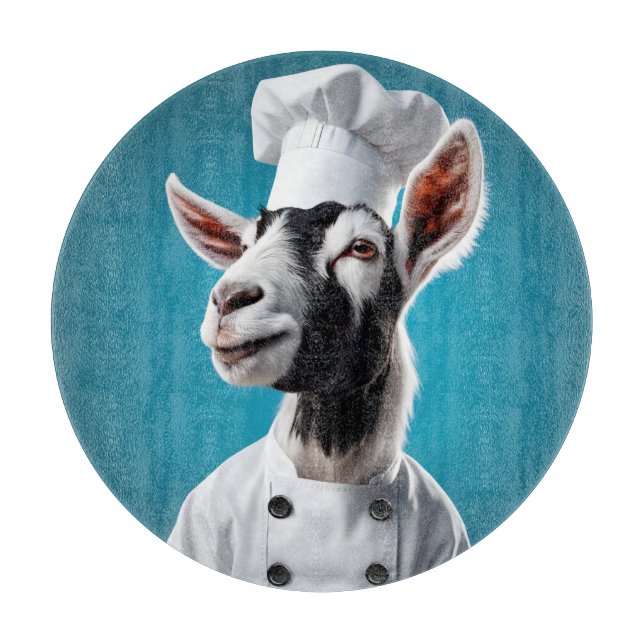Chef Goat Cutting Board (Front)