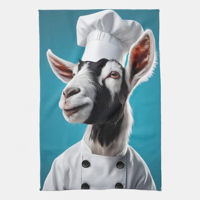 Chef Goat Tea Towel (Vertical)