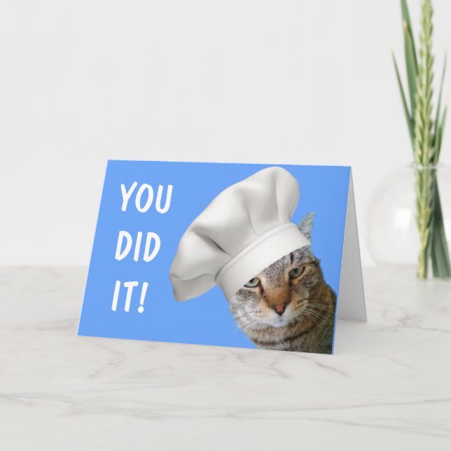 Chef Graduation Cute  Card (Front)