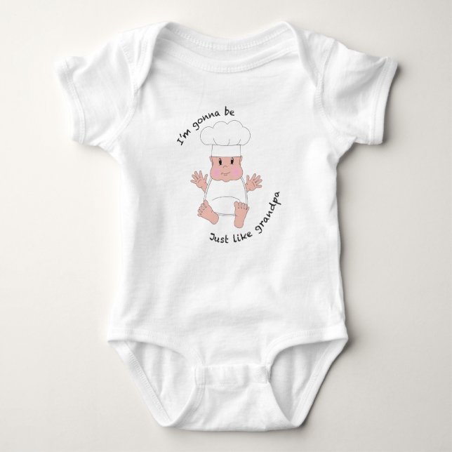 Chef grandpa baby bodysuit (Front)