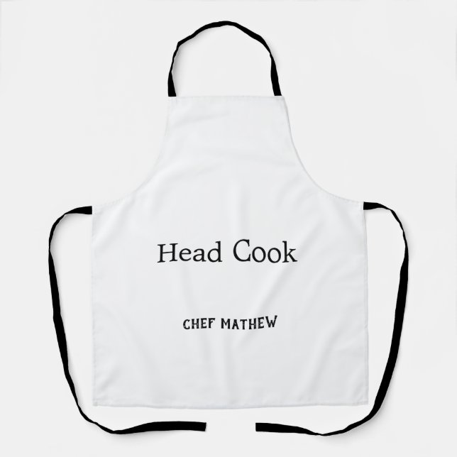 Chef handsome and can cook simple modern cooking  apron (Front)