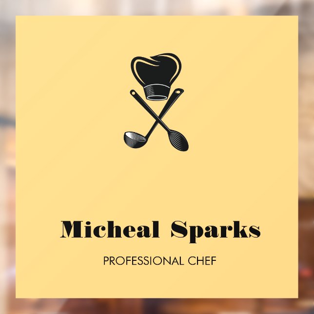 Chef hat and spoons silhouette beige (Sheet 2)