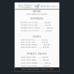 Chef Hat Catering Menu Flyer<br><div class="desc">Rustic drawn chef hat on clean white,  simple menu flyer. Designed to match our Chef Hat Collection.</div>