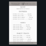 Chef Hat Catering Menu Flyer<br><div class="desc">Rustic drawn chef hat on white and dove grey,  simple menu flyer. Designed to match our Chef Hat Collection.</div>