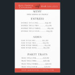 Chef Hat Catering Menu Flyer<br><div class="desc">Rustic drawn chef hat on fiesta red,  simple menu flyer. Designed to match our Chef Hat Collection.</div>