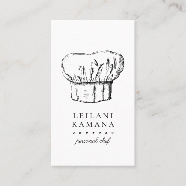 Chef Hat Culinary Business Cards (Front)