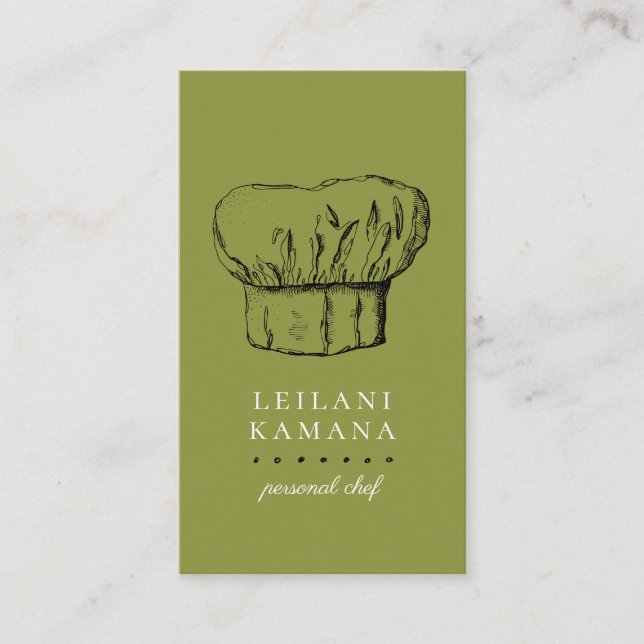 Chef Hat Culinary Business Cards (Front)