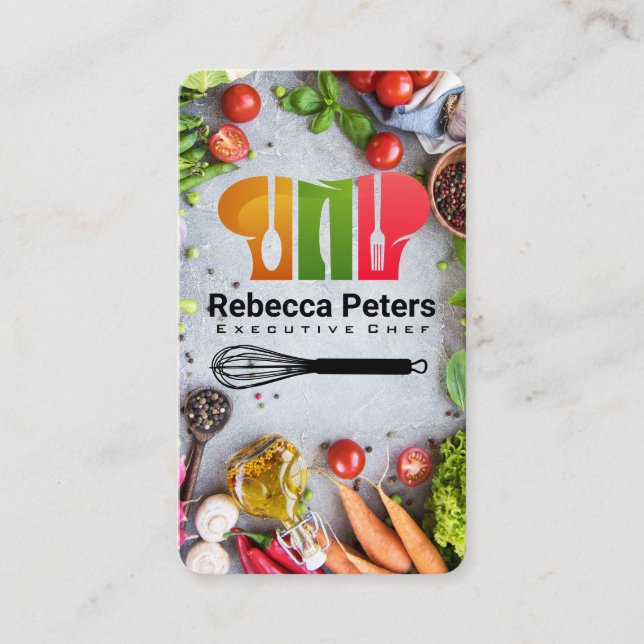 Chef Hat | Culinary Restaurant Business Card (Front)
