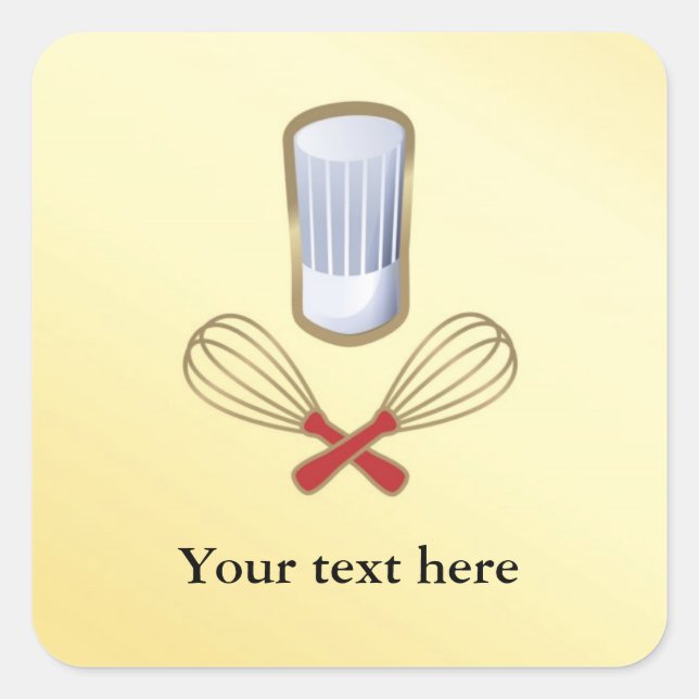 Chef Hat Personalised  Labels (Front)