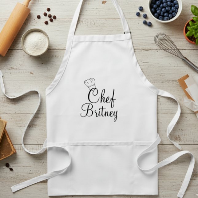 Chef Hat Personalised Standard Apron (Creator Uploaded)