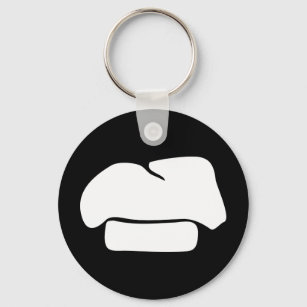 chef hat silhouette key ring