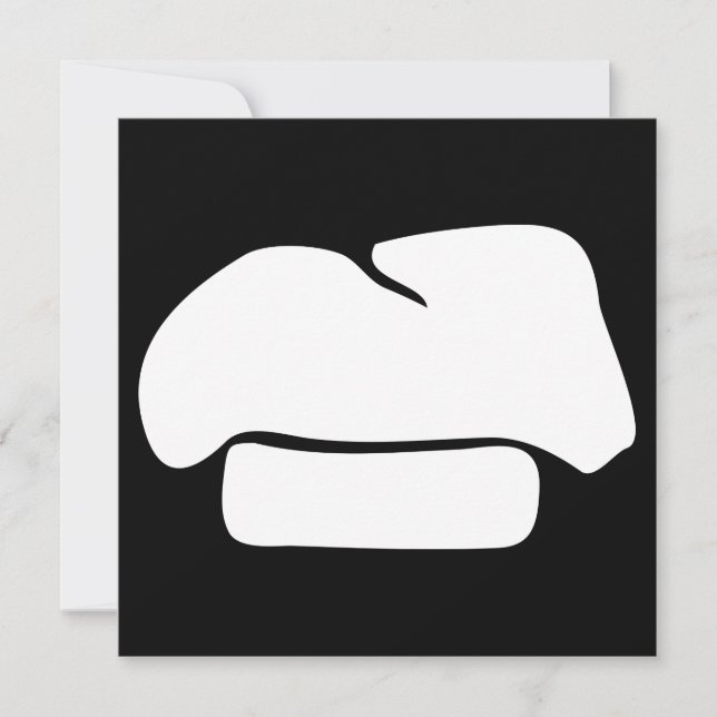 chef hat silhouettes invitation (Front)