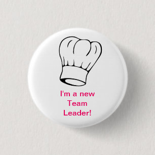 Chef Hat - Team Leader 3 Cm Round Badge