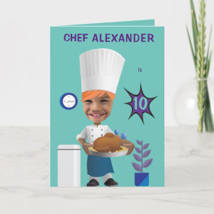 Chef Head in Hole 🎉 Funny Cook Kitchen Card