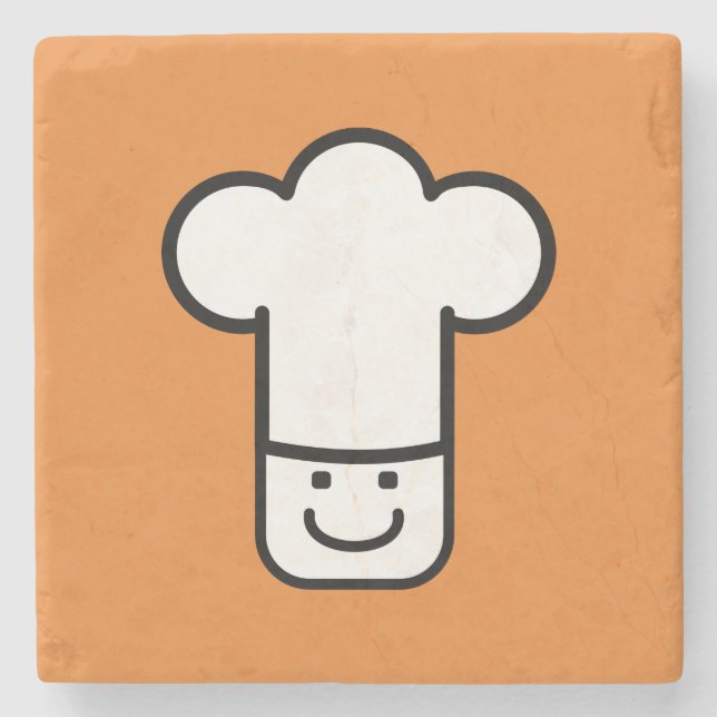 Chef Head Stone Coaster (Front)
