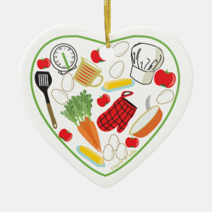 Chef Heart Ornament