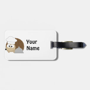 Chef Hedgehog Luggage Tag