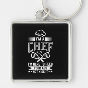 Chef Here Feed Not Kiss Cooking Lover Funny Gift Key Ring
