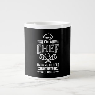 Chef Here Feed Not Kiss Cooking Lover Funny Gift Large Coffee Mug