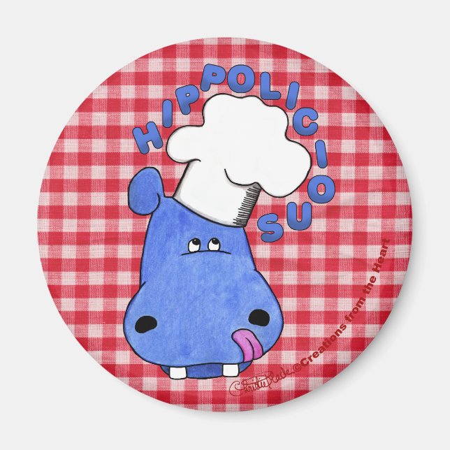Chef Hippo- Hippolicious Magnet (Front)