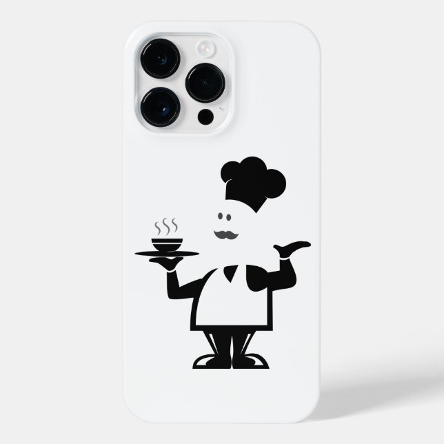 Chef holding a bowl of soup iPhone case (Back)