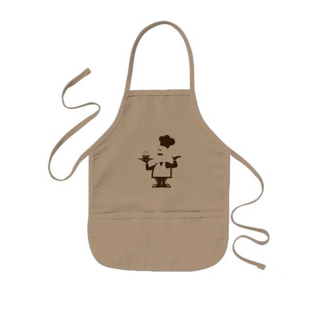 Chef holding a bowl of soup kids apron (Front)