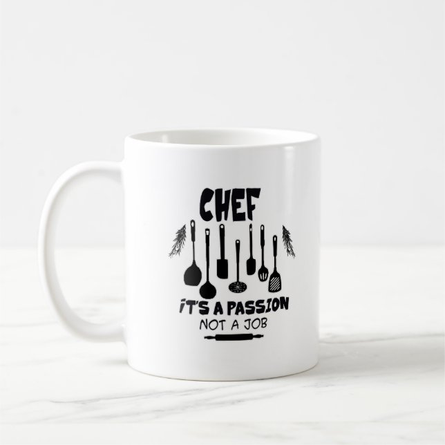 Chef its a passion not a job coffee mug (Left)