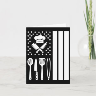 Chef Kid Cooking Flag Design Kids Culinary Chef Card