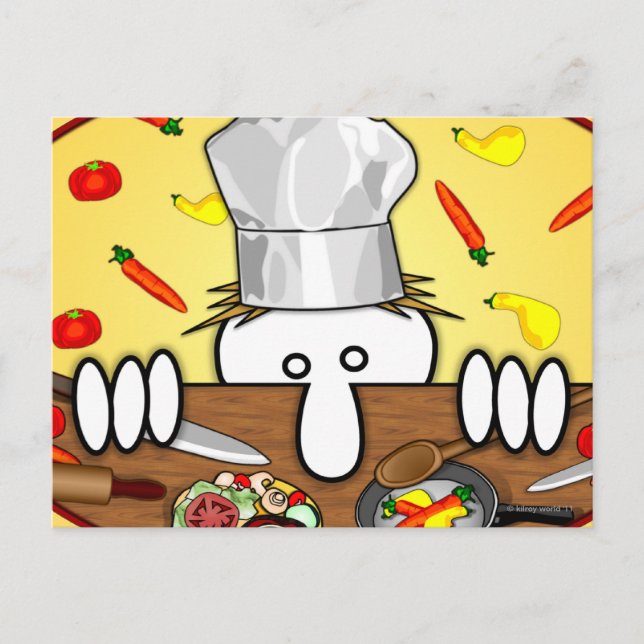 Chef Kilroy Postcard (Front)