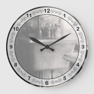 Chef - Kitchen - An old Kitchen Large Clock