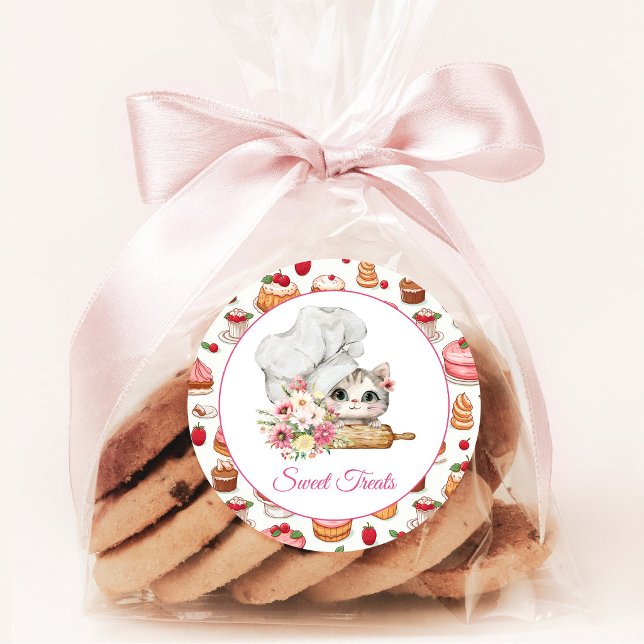 Chef Kitten Bakery Classic Round Sticker (Creator Uploaded)