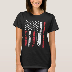 Chef Knife Idea Cooking Expert Patriotic Cook Foo T-Shirt
