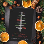 Chef Knives Illustrated Christmas Tree Restaurant Holiday Card<br><div class="desc">Original illustration of kitchen knives on a magnetic holder in the shape of a Christmas Tree</div>