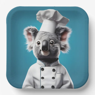Chef Koala Paper Plate