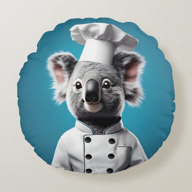 Chef Koala Round Cushion (Front)
