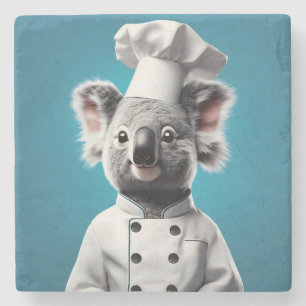 Chef Koala Stone Coaster
