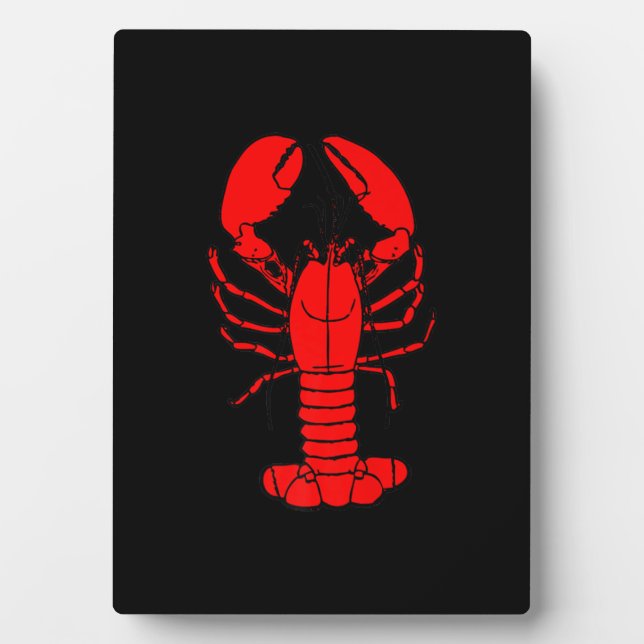 Chef & lobster | Cartoon lobster Lovers Gift Plaque (Front)
