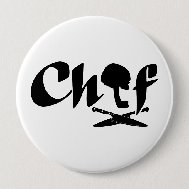 Chef Logo 10 Cm Round Badge (Front)