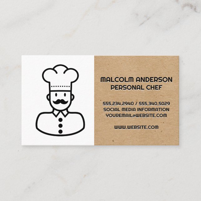 Chef Logo Business Card (Front)