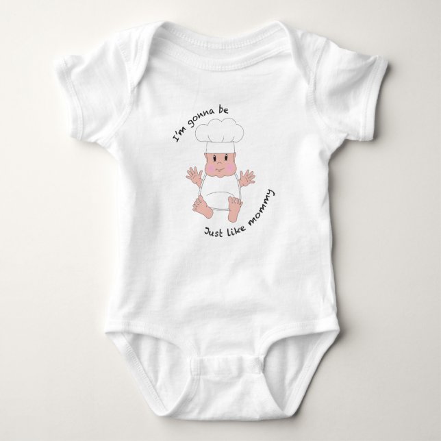 Chef mummy baby bodysuit (Front)