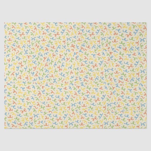 Chef Noodle Doodle Scribble Pattern  Tissue Paper (Front)