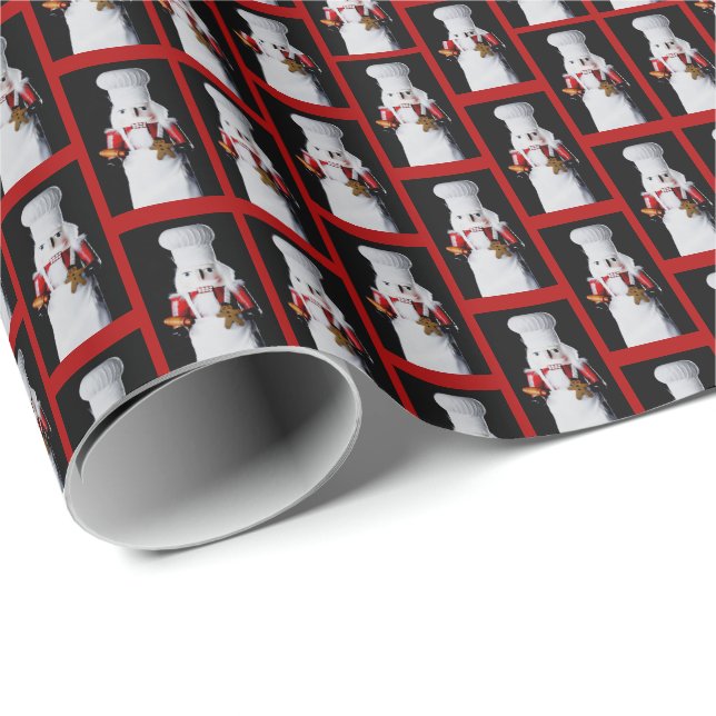 Chef Nutcracker Pattern Wrapping Paper (Roll Corner)