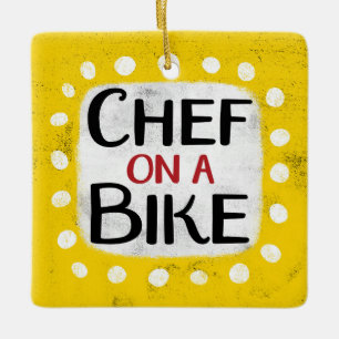 Chef On A Bike Ornament
