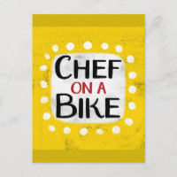 Chef On A Bike Postcard