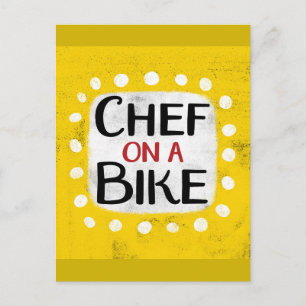 Chef On A Bike Postcard