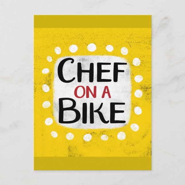 Chef On A Bike Postcard (Front)