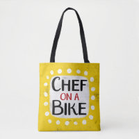 Chef On A Bike Tote Bag