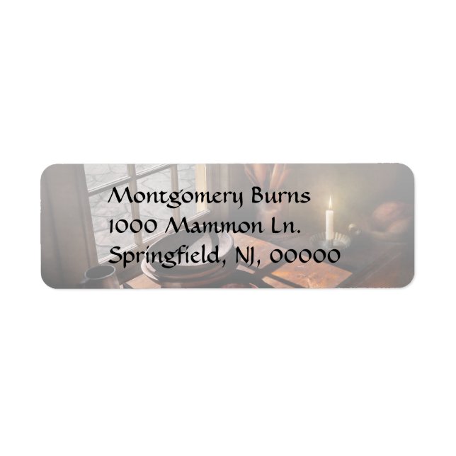 Chef - On a table II Return Address Label (Front)
